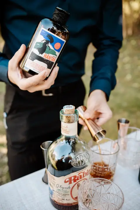 Selected bitters and spirits at Ristorante Le Rasole