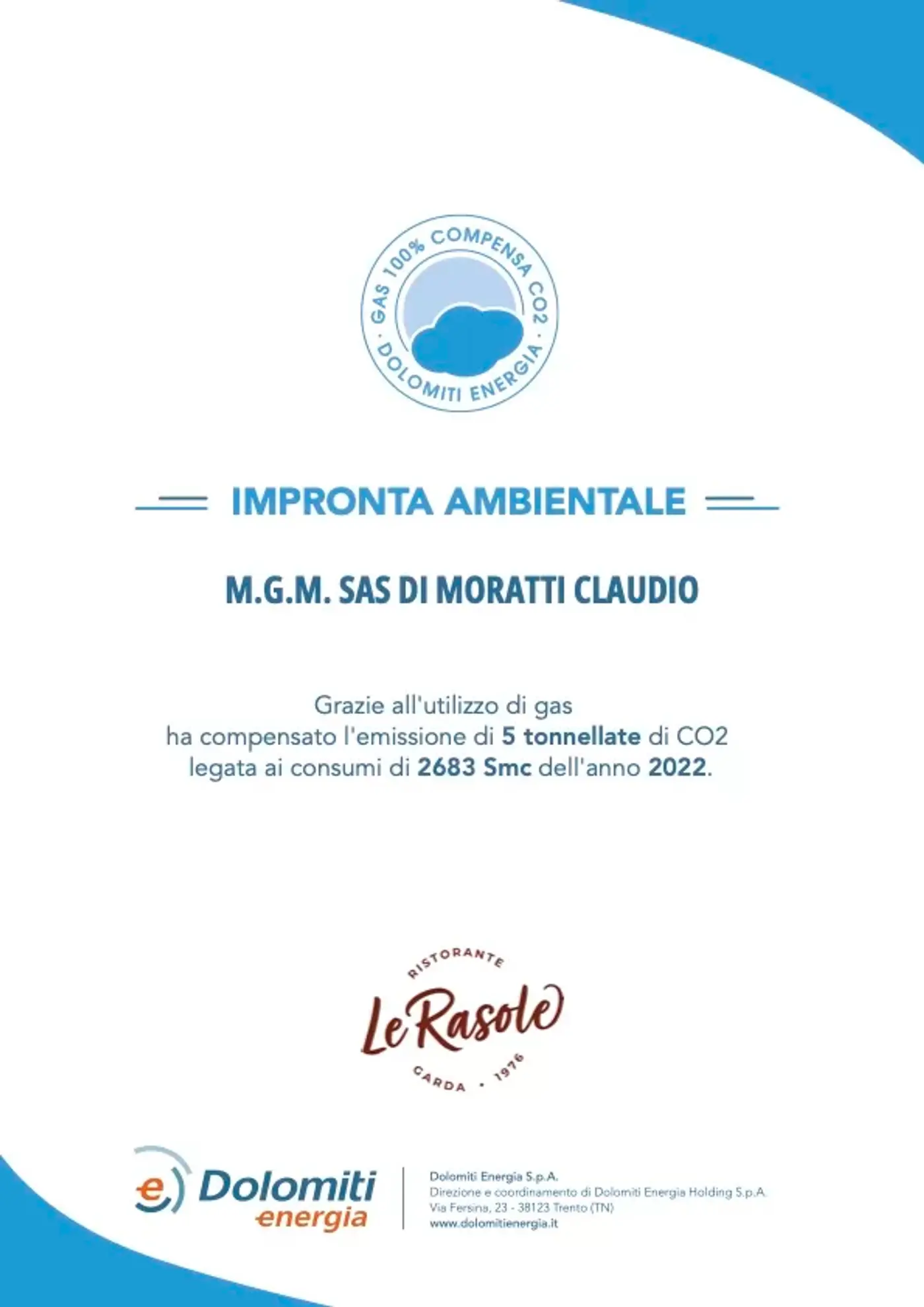 Insieme a Dolomiti Energia per la Riduzione di CO2