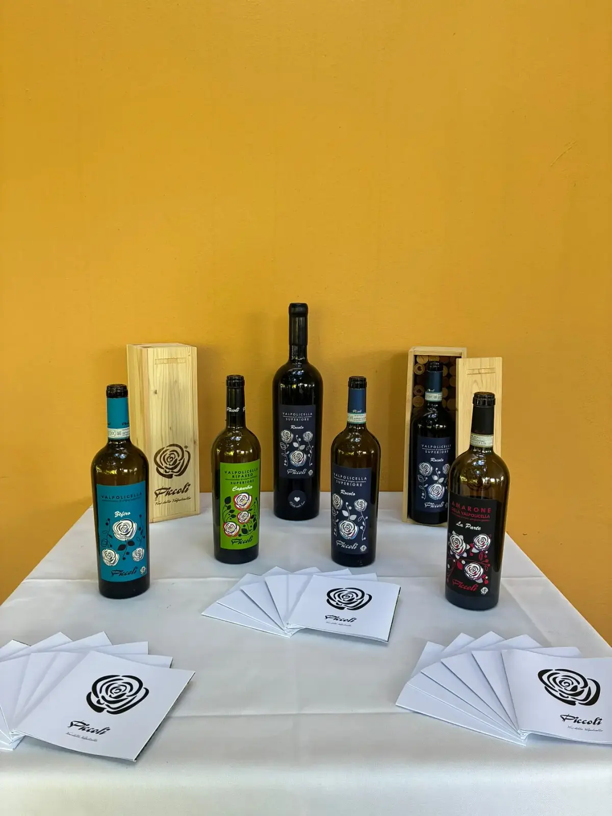 Le bottiglie Piccoli in degustazione